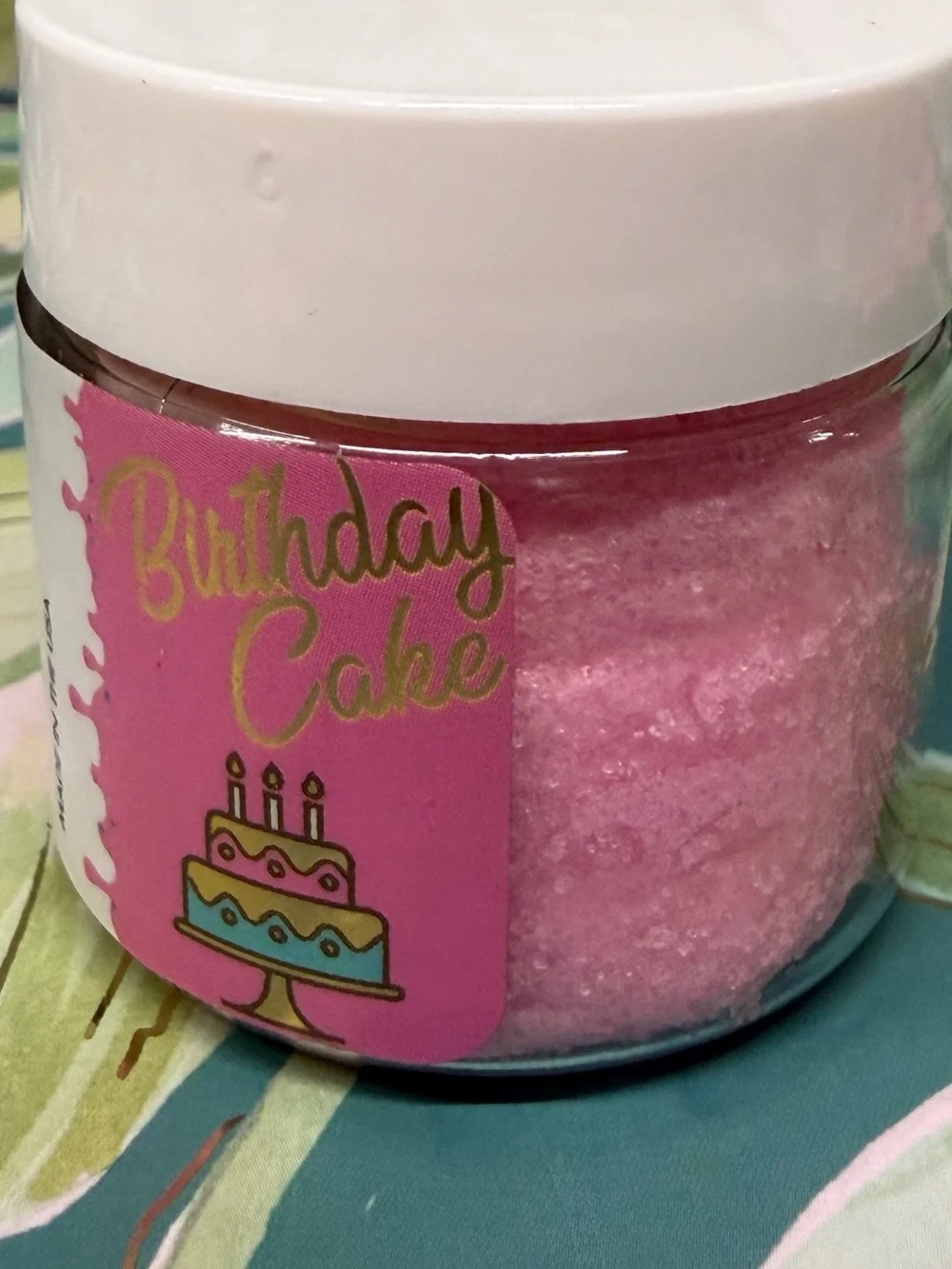Aminnah Birthday Cake Lip Scrub 1 oz Organic Sugar Lip Exfoliator NWT